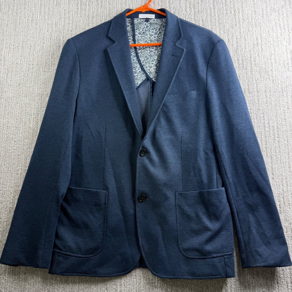 7 Diamonds Comfort Stretch Blazer Sport Coat Mens Size M Blue BLZ-8421